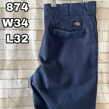 디키즈 874 워크 팬츠 자수 네이비 34 x 32