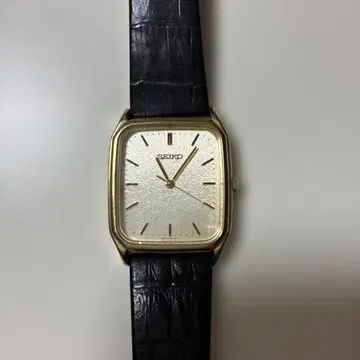 SEIKO 세이코 클래식 스퀘어 골드 천연 가죽 벨트