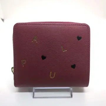 Paul Smith 이단 접이식 지갑 라운드 지퍼 레드 하트