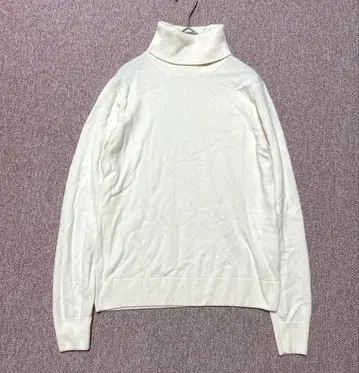 UNIQLO 스웨터 터틀넥 캐시미어 100% 아이보리