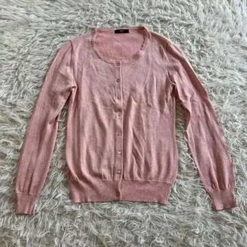 새상품급 선착순 이네드 긴팔 가디건 M 사이즈 핑크