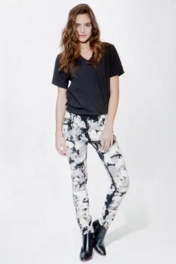 데미지 스키니 청바지 화이트 블랙 y2k hiphop