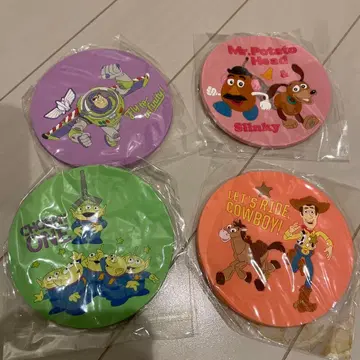 디즈니 토이 스토리 실리콘 코스터 4개 세트