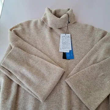 다카시마야 캐시미어 100% 터틀넥 스웨터 3L 카푸치노