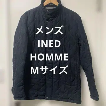 INED HOMME 이네드 블랙 퀼팅 자켓 스탠드 카라