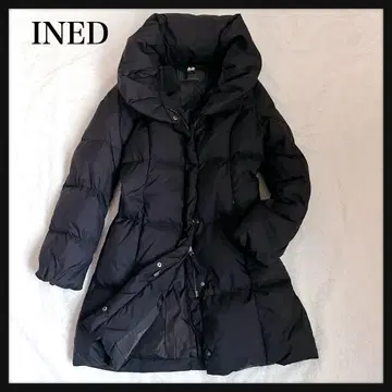 [귀여움] INED 롱 다운 코트 숄카라 A라인 새상품급 경량 M