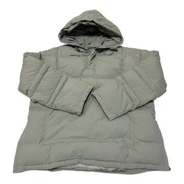 카키 아우터 남녀 공용 다운 블루종 후드 부착 방한