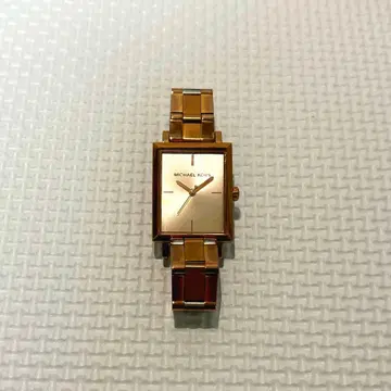 MICHAEL KORS 핑크 골드 스퀘어 시계