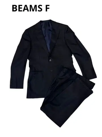 BEAMS F 수트 셋업 44 네이비 일본제 울 100%
