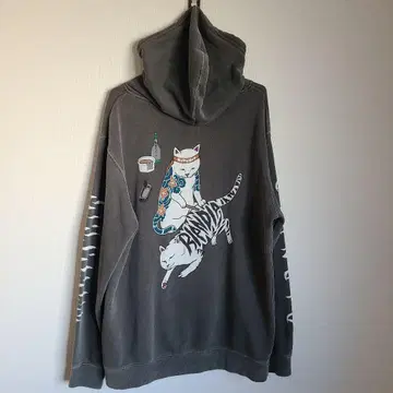 ripndip 립앤딥 후드티 백 프린트 L 와조리