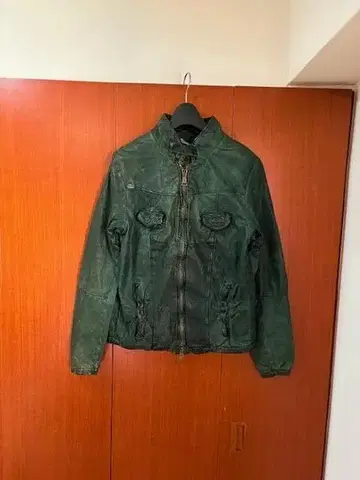 GIORGIO BRATO 가죽 블루종 46 택 포함