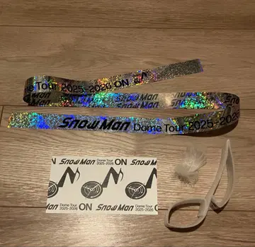 Snow Man 투어 ON 반권/은색 테이프/음표/깃털 세트