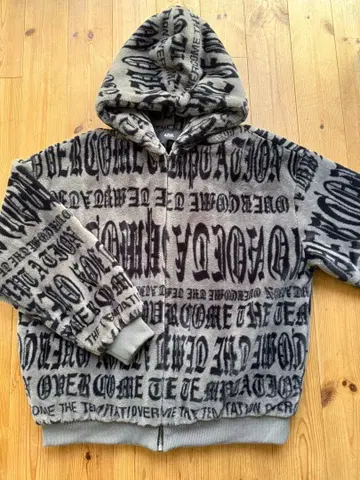 새상품급 AZUL 인조 모피 후드티 블루종 그레이 따뜻한 푹신푹신