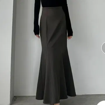 Louere 하이웨스트 플레어 머메이드 스커트