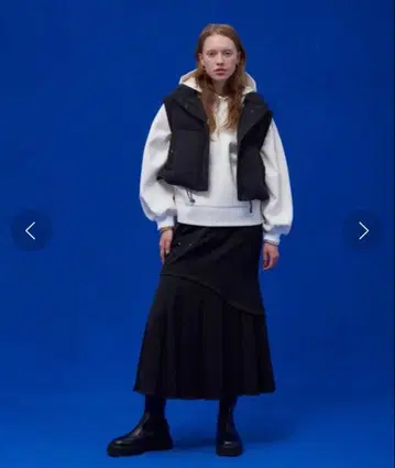 플레어 스커트 블랙 롱 스커트