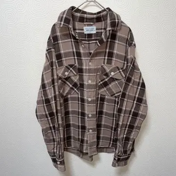 BACK NUMBER 백넘버 체크 무늬 긴팔 셔츠 M