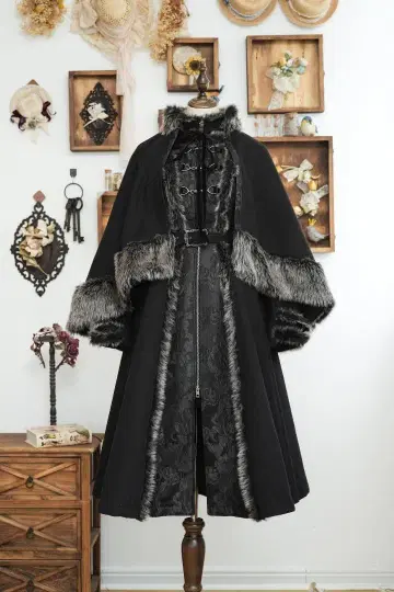 별상자Works 티타니아 케이프 부착 롱 코트