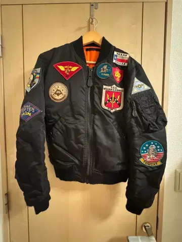 AVIREX TOP GUN MA-1 플라이트 자켓 패치 포함 아메카지