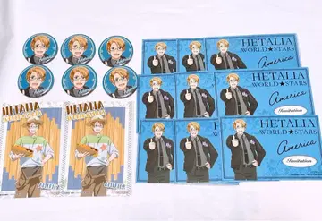 헤타리아 월드 스타즈 미국 캔뱃지 블랙 포멀