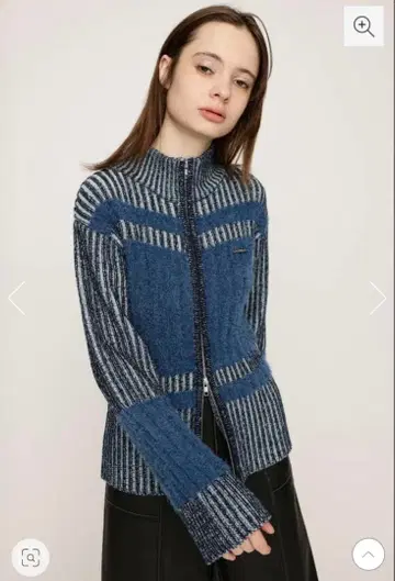 SHAGGY MIX ZIP UP KNIT 상의