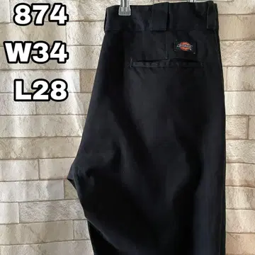 디키즈 워크 팬츠 874 자수 블랙 34 x 28