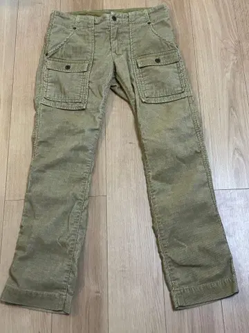 할리우드 런치마켓 코듀로이 카고 팬츠 카키