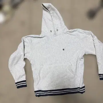 Champion 리버스 위브 후드티 그레이 네이비