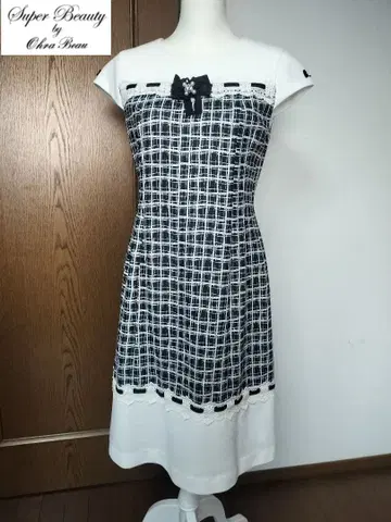 Super Beauty 체크 무늬 반팔 원피스 택 포함 새상품
