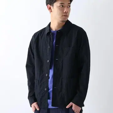 FOB FACTORY F2394 프렌치 셔츠 자켓 블랙