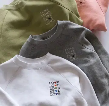 SeaRoomlynn LOVE VOLUME 맨투맨 화이트