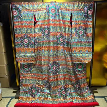 우치카케 이로 우치카케 순수 실크 총 금채 아키야마 쇼