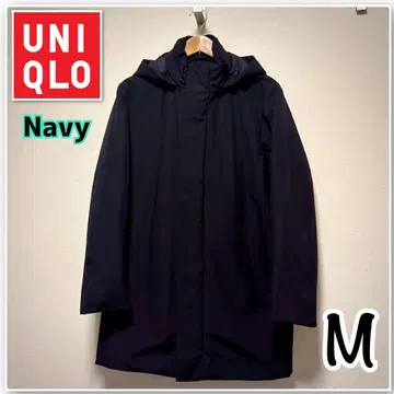 [ UNIQLO ] 유니클로 하이브리드 다운 코트 M 네이비