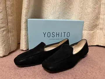 YOSHITO 블랙 스웨이드 로퍼 23.5cm