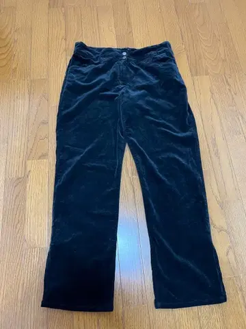 블랙 코듀로이 캐주얼 팬츠