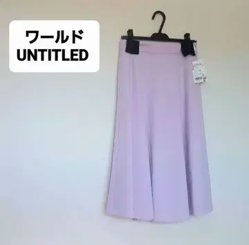 [ 택 포함 미사용 새상품 ] UNTITLED 라벤더 플레어 롱 스커트