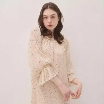 muguet 도트 롱 원피스