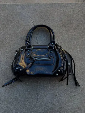 y2k 숄더백 핸드백 그런지 가죽 구제 의류 한국 패션