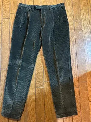 BARBA 코듀로이 슬랙스 투 아웃 플리츠 이태리제 밀라노 구매