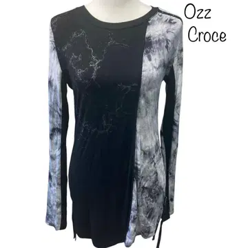 ozz croce 오즈 크로체 티셔츠 블랙 그레이 절개