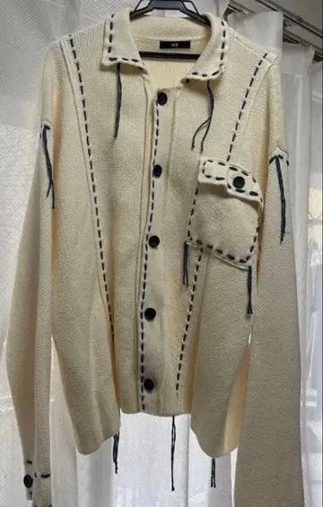 HARE 핸드스티치 라인 니트 셔츠