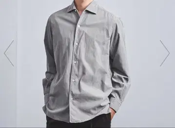 ALBINI/코듀로이 원피스 칼라 셔츠 LT.GRAY