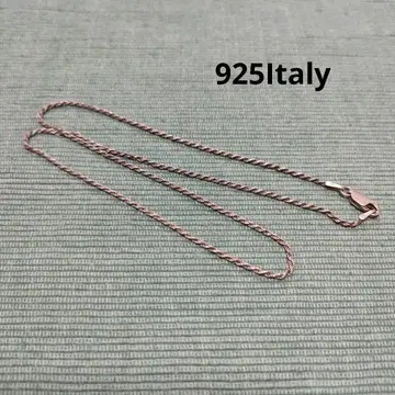 Italy 실버 목걸이 로프 체인 실버 925