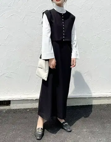 ReNorm YUKI 콜라보 숏 베스트 x 점프수트 블랙