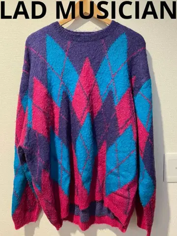LAD MUSICIAN 22AW 아가일 모헤어 니트 컨디션 최상