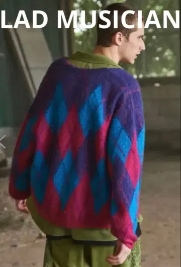 LAD MUSICIAN 22AW 아가일 모헤어 혼방 니트 컨디션 최상