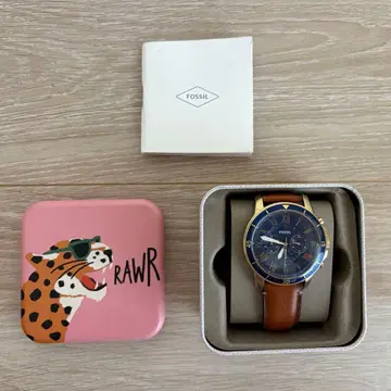 FOSSIL FS5268 손목시계 가죽 벨트 파랑