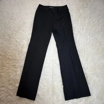 INDIVI 스트라이프 패턴 센터 프레스 슬랙스 팬츠