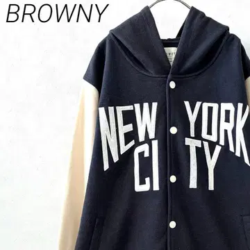 BROWNY 블루종 자켓 후드 부착 포켓 부착 빅 겉옷