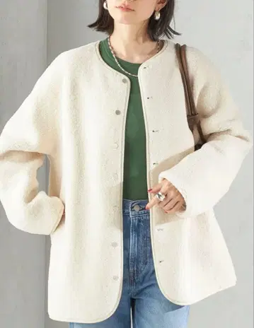 쉽스 리버서블 보아 블루종