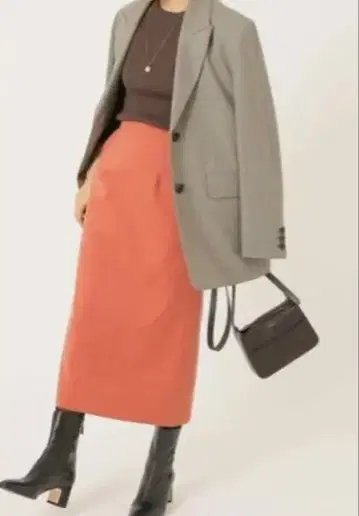 페이크 스웨이드 타이트 스커트 38